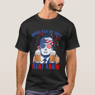 T-shirt Donald Trump Feu patriotique Faire 4 juillet G