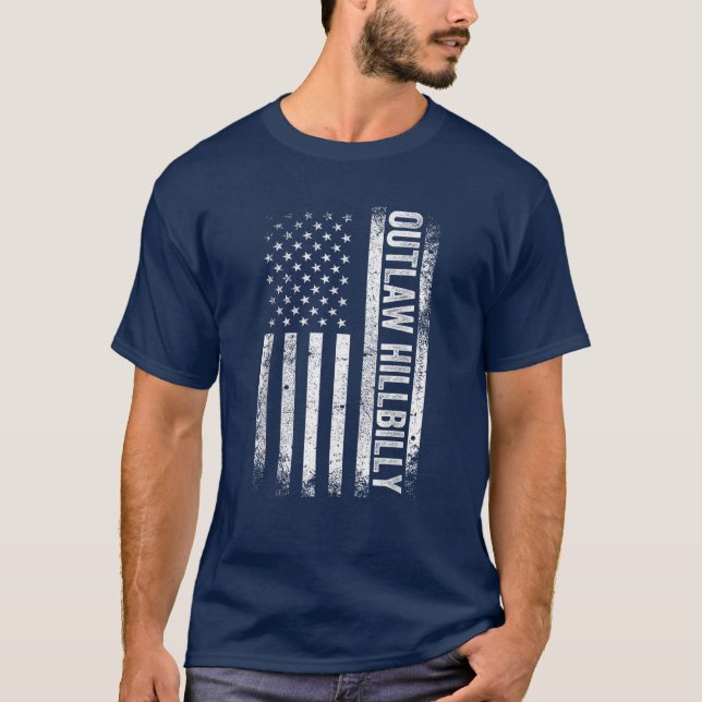 T-shirt Donald Trump J.D. Vance Outlaw Hillbilly (Devant)