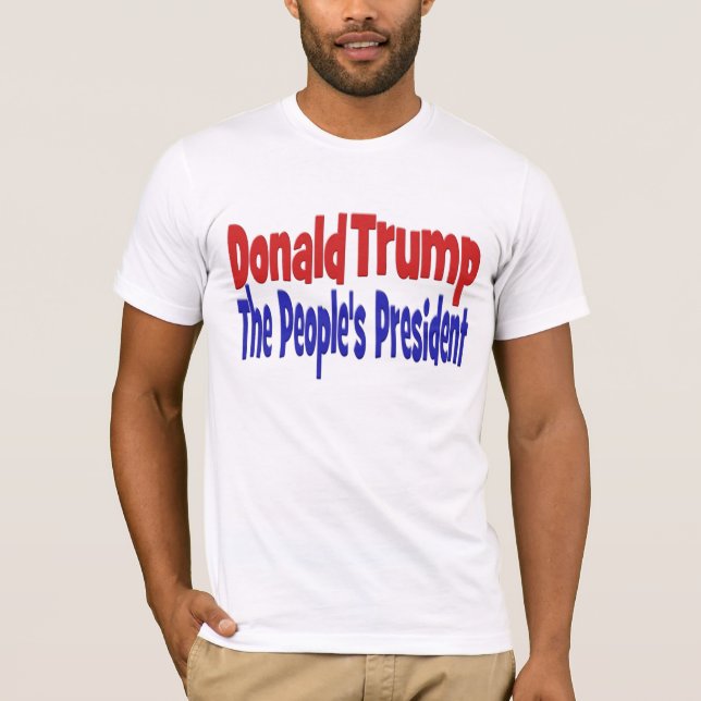 T-shirt Donald Trump le président du peuple bleu rouge (Devant)