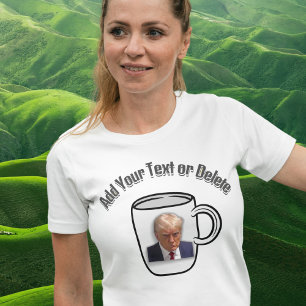 T-shirt Donald Trump Mugshot Texte Personnalisé Drôle Poli