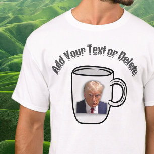 T-shirt Donald Trump Mugshot Texte Personnalisé Politique 