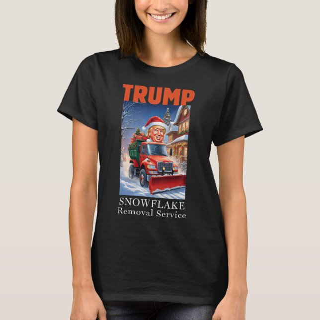 T-shirt Donald Trump Noël Funny Snowflake Suppression (Devant)