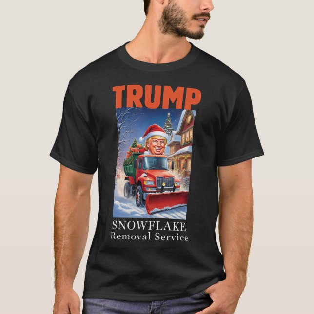 T-shirt Donald Trump Noël Funny Snowflake Suppression (Devant)