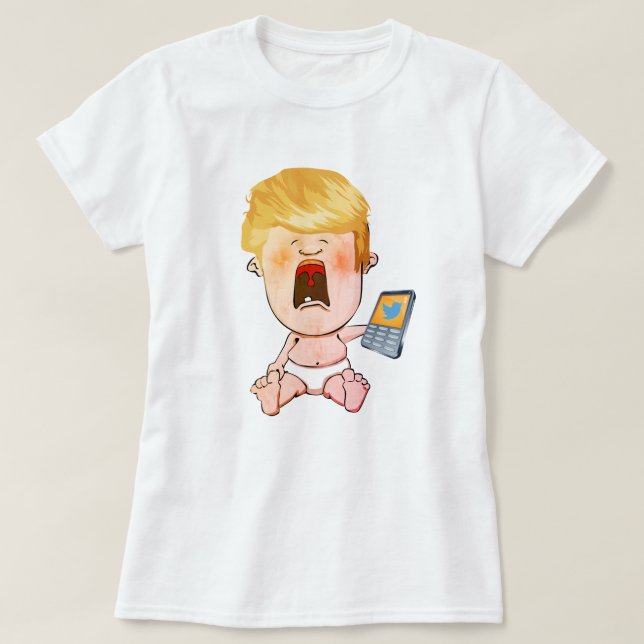 T-shirt Donald Trump pleurant son bébé (Design devant)