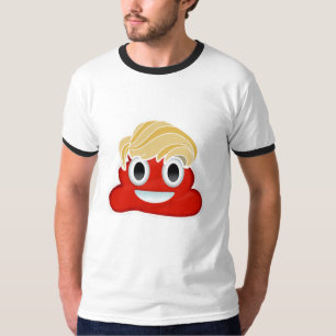 T-shirt Donald Trump Poo rouge - -