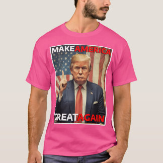 T-shirt Donald Trump Pour Le Président 2024 - Make America