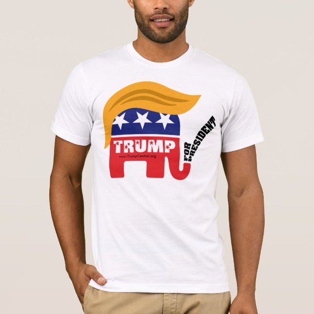 T-shirt Donald Trump Pour Le Président GOP Elephant Hair (Devant)