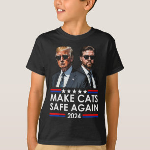 T-shirt Donald Trump Rend Les Chats Sûrs À Nouveau 2024 De