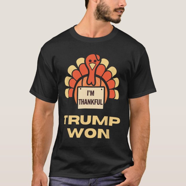 T-shirt Donald Trump Thanksgiving Shirt Je suis un Donal R (Devant)