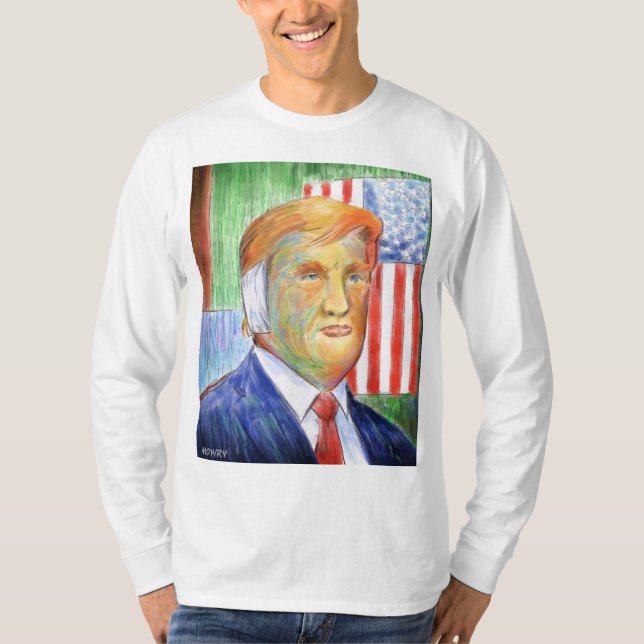 T-shirt Donald Trump Van Gogh Chemise à manches longues (Devant)
