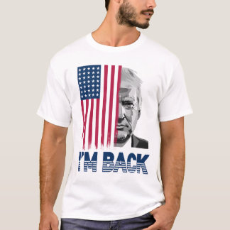 T-shirt Donald Trump vintage Je suis de retour à l'électio