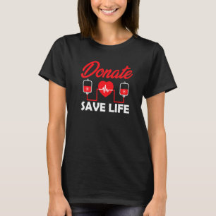 T-shirt Donateur de sang Trousse de phlébotomie Don Sauver