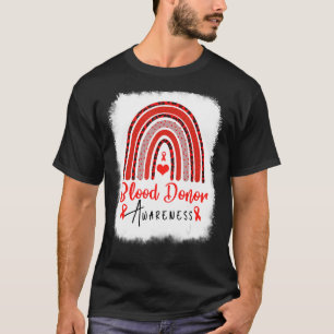 T-shirt Donateur mondial de sang Boho rouge arc-en-ciel Do