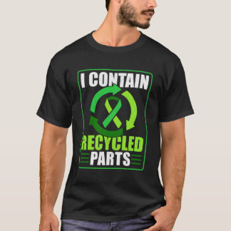 T-shirt Donation d'organes Ruban vert I contient la partie