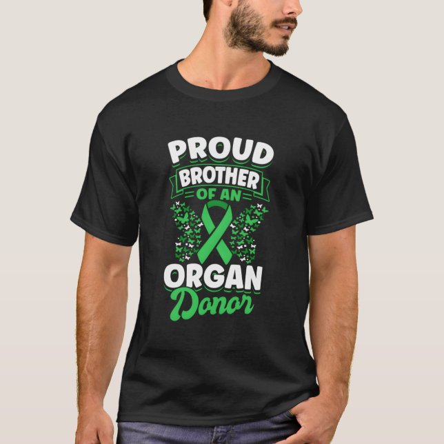 T-shirt Donation D'Orgue Bande Verte Fier Frère D'Un Ou (Devant)