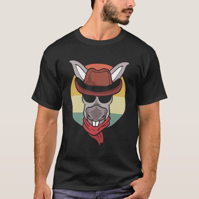 T-shirt Donkey Avec Cowboy Casquette Farm Worker (Devant)