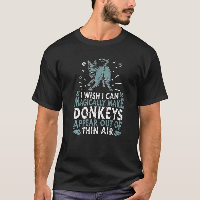 T-shirt Donkey Burden Animal Magie Magique Mule magique (Devant)