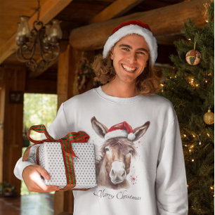 T-shirt Donkey de Noël, personnalisable