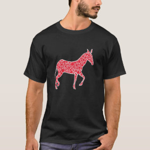 T-shirt Donkey Hearts Valentine S Day Jackass Mule Lover G