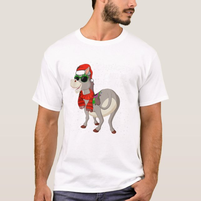 T-shirt Donkey Italian Xmas Funny (Devant)