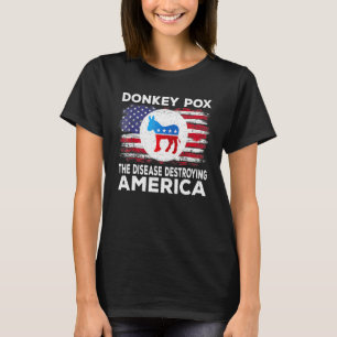T-shirt Donkey Pox La Maladie Détruisant L'Amérique Donkey