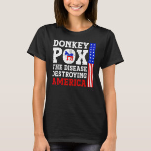 T-shirt Donkey Pox La Maladie Détruisant L'Amérique Donkey