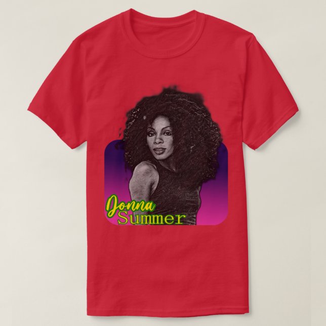 T-shirt Donna Summer Retro Style Art (Design devant)