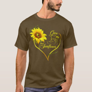 T-shirt Donne-Moi Jésus Et Tournesols Christian Jésus-Aman