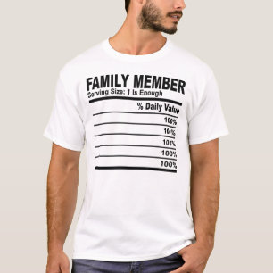 T-shirt Données nutritionnelles sur mesure personnalisée