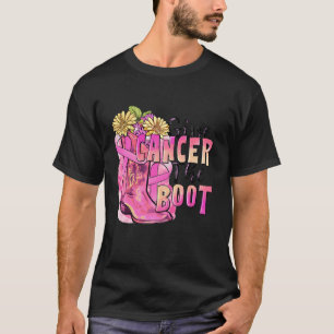T-shirt Donner Cancer Boot Cowboy Et Sunflower Breast C