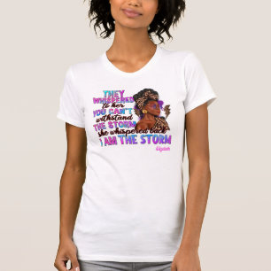T-shirt Donner du pouvoir à la femme noire Citation "Je su