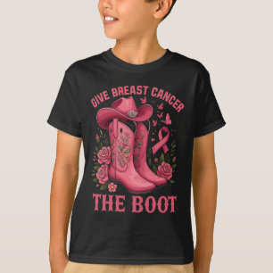 T-shirt Donner Le Cancer Du Sein Le Boot Western Rodeo Flo