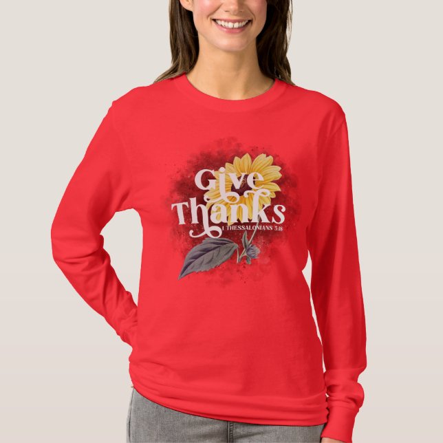 T-shirt Donner Merci Sunflower Christian (Devant)