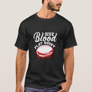 T-shirt Donner Sang Rugby Football Sport Joueur