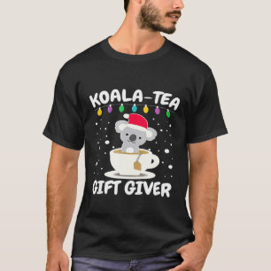 T-shirt Donneur de Koala-Thé de Noël Pun Koala Bear