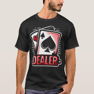 T-shirt Donneurs de cartes de jeu de blackjack de poker de