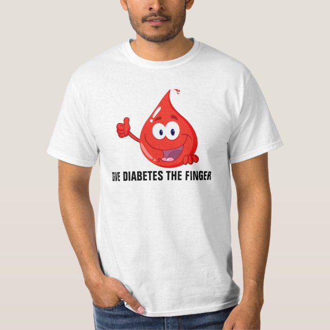 T-shirt Donnez à diabète le doigt (Devant)