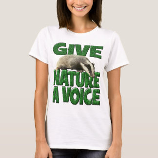T-shirt DONNEZ à NATURE un blaireau CUB de VOIX