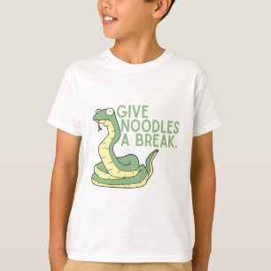 T-shirt Donnez aux nouilles une pause serpent mignon