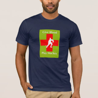 T-shirt Donnez le sang, hockey de jeu