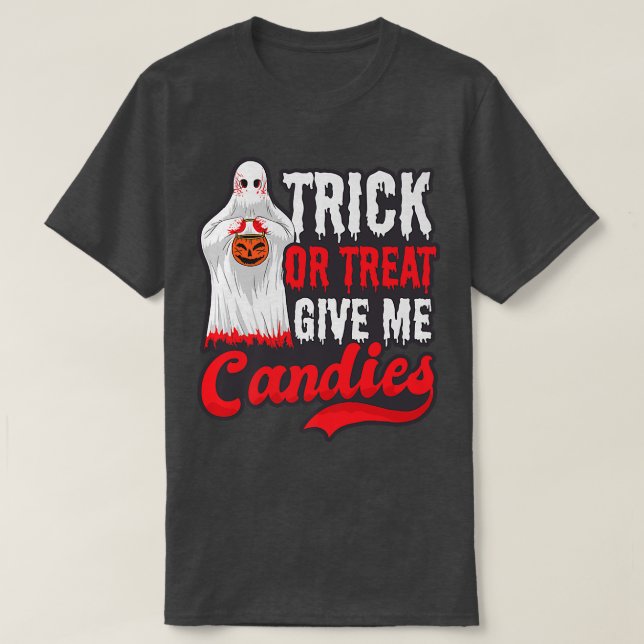 T-shirt Donnez-moi Candys Design Halloween Ghost323 (Design devant)