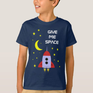 T-shirt Donnez-Moi Spatiale Rocket Ship Et Étoiles