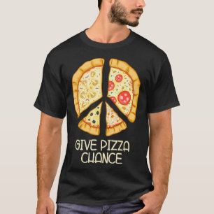 T-shirt Donnez une chance à Pizza - Pizza Pun drôle avec l