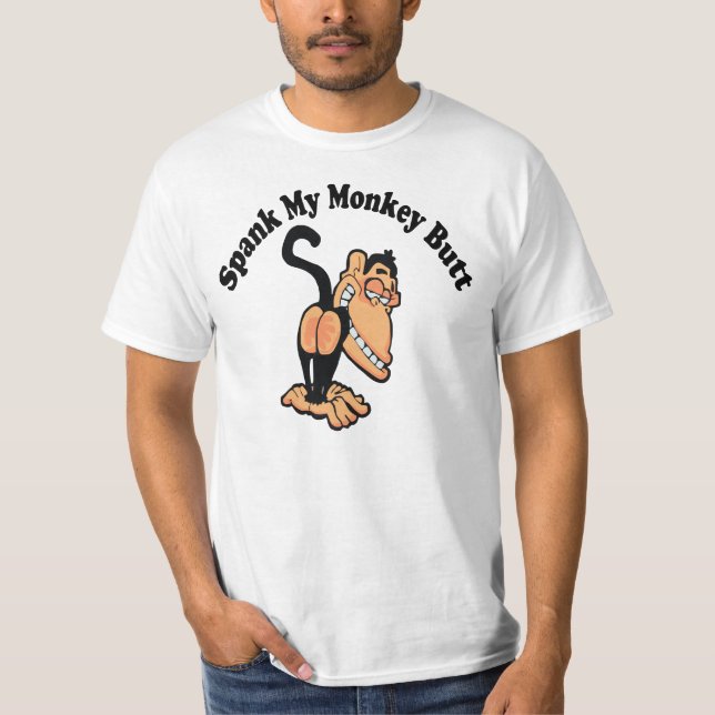 T-shirt Donnez une fessée à mon bout de singe (Devant)