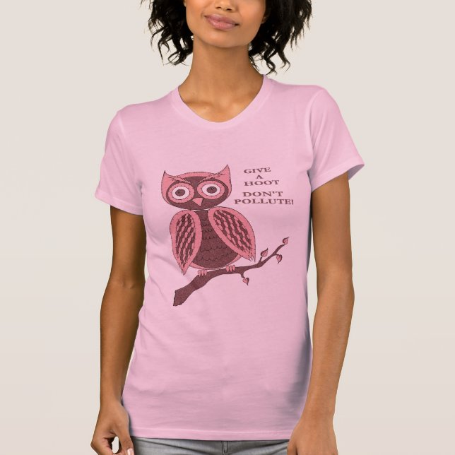 T-shirt Donnez une huée ne polluent pas (Devant)