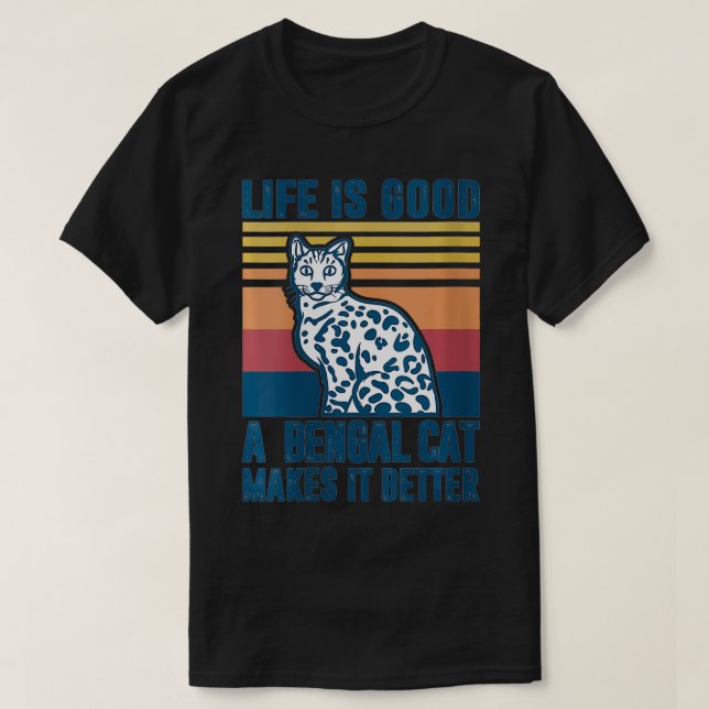 T-shirt Dons de chats Bengale Hommes Femmes Chat Maman Pap (Design devant)