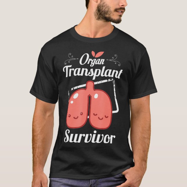 T-shirt Dons de don d'organes de survivant de la transplan (Devant)