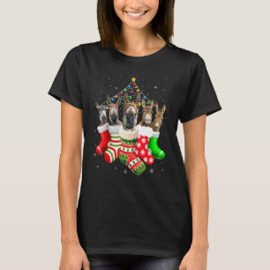 T-shirt Dons En Chaussettes Lumières De Noël Pajama Pour D