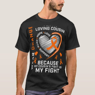 T-shirt Dons Orange Fighter Cousin Multiple Sclerosis Awa