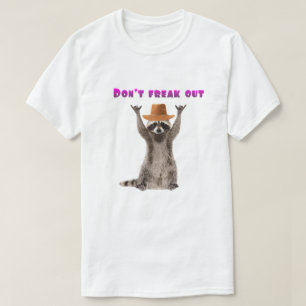 T-shirt Don't Freak Out Raccoon   T-shirt homme
